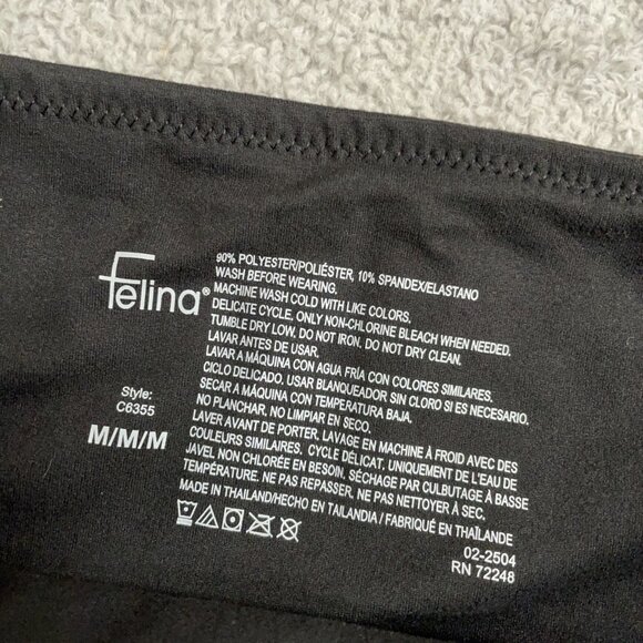 NWOT 3 pack Felina Women's Black High-Waisted Leggings Medium h1806 - Picture 5 of 6